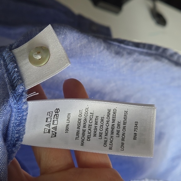 Jones New York 100% Linen Blouse - Picture 8 of 8